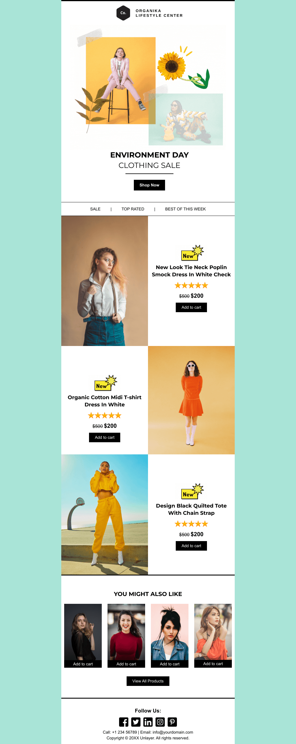 Laravel Mail Template - Environment Day Clothing Sale