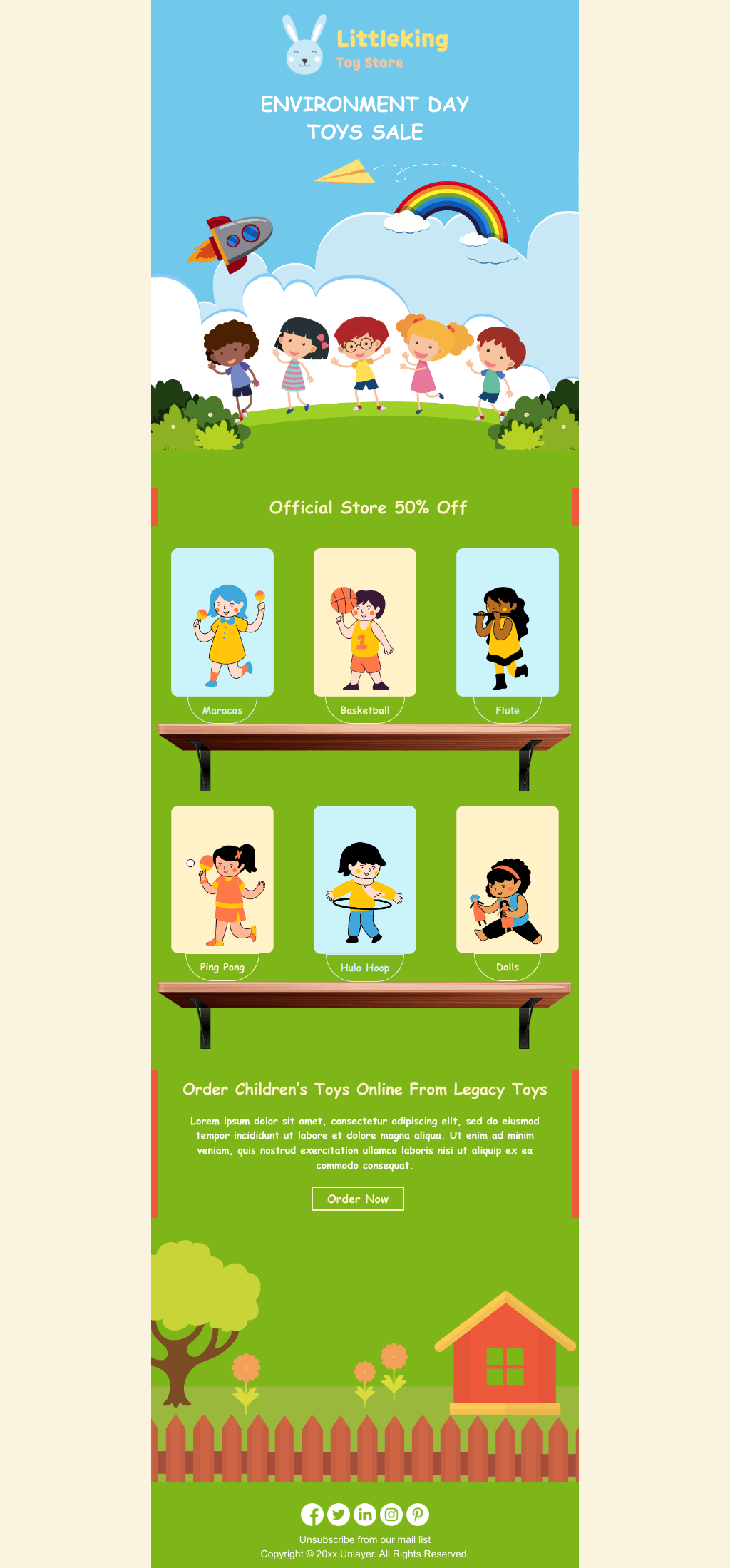Laravel Mail Template - Environment Day Toys Sale