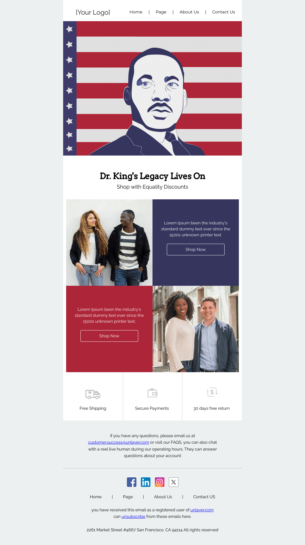 Laravel Mail Template - Equality Discounts