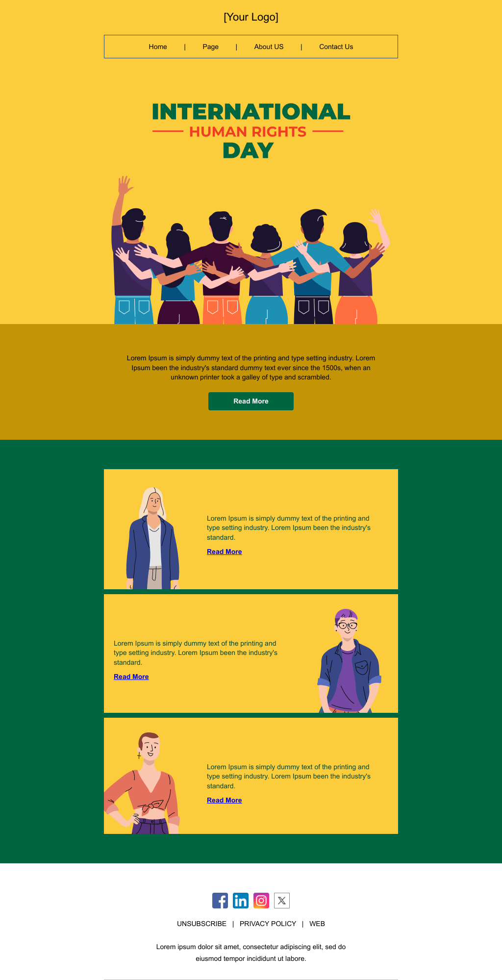 Laravel Mail Template - Equality For All
