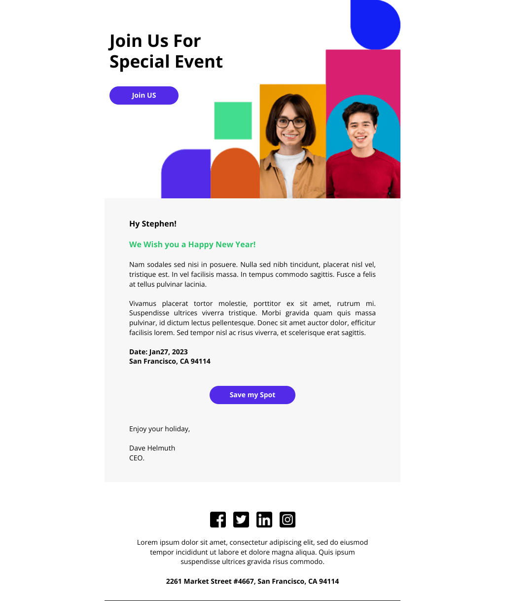 Laravel Mail Template - Event Announcement