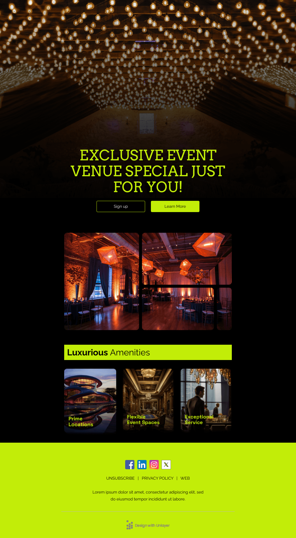Laravel Mail Template - Event Venue Specials