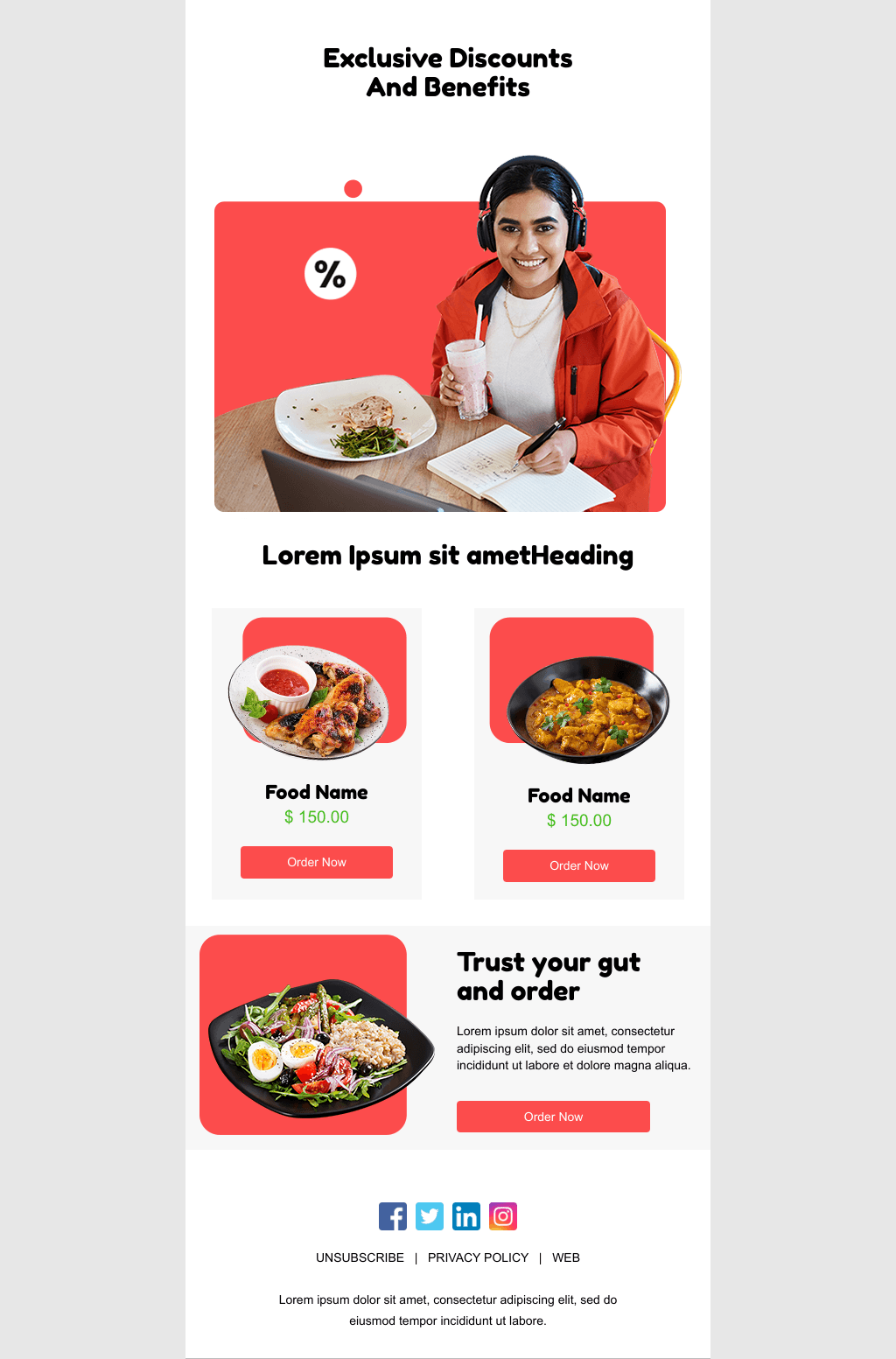 Laravel Mail Template - Exclusive Discounts