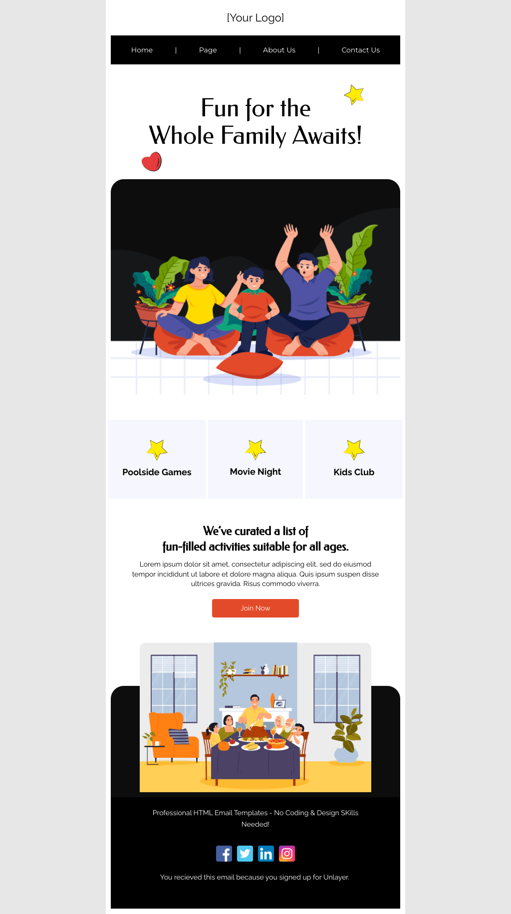 Laravel Mail Template - Family-Friendly Activities