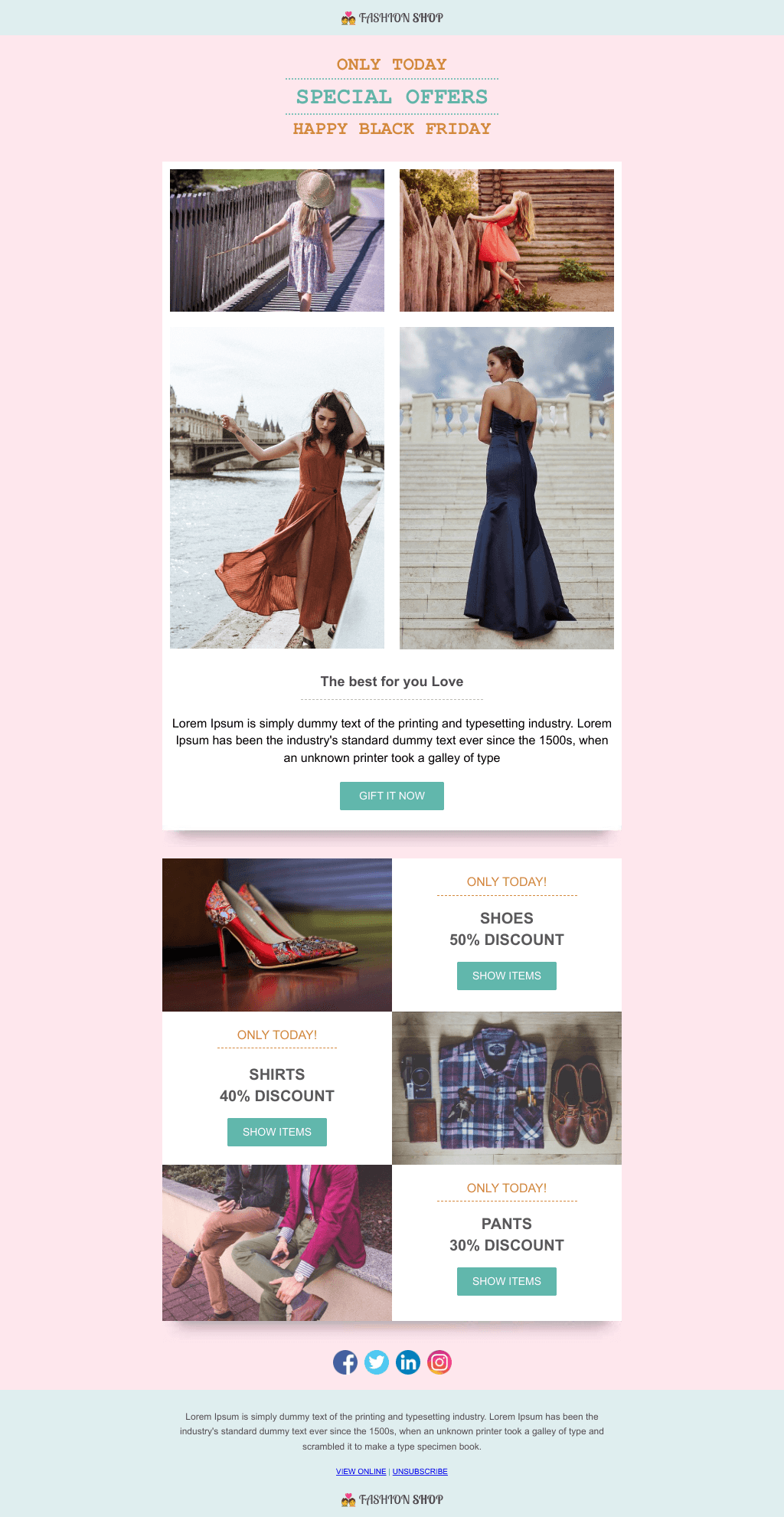 Laravel Mail Template - Fashion Shop