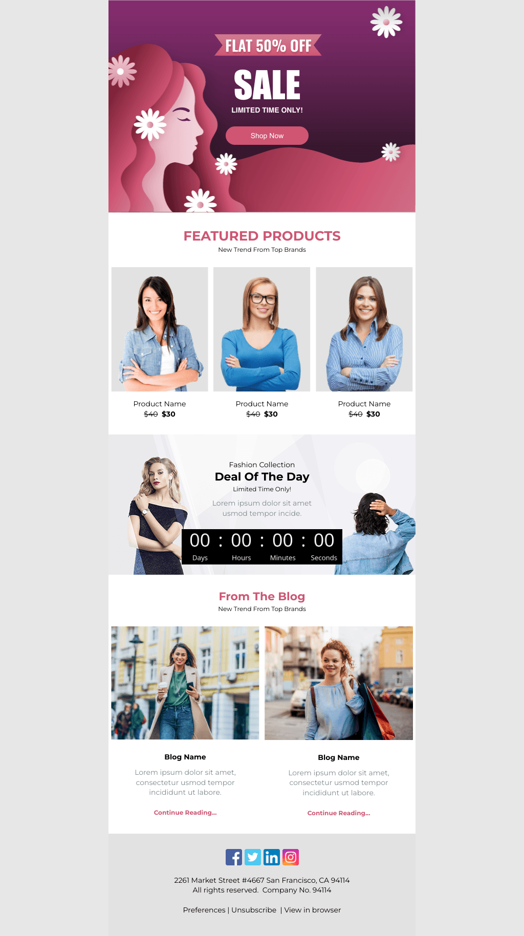 Laravel Mail Template - Fashion Store Discount for Moms