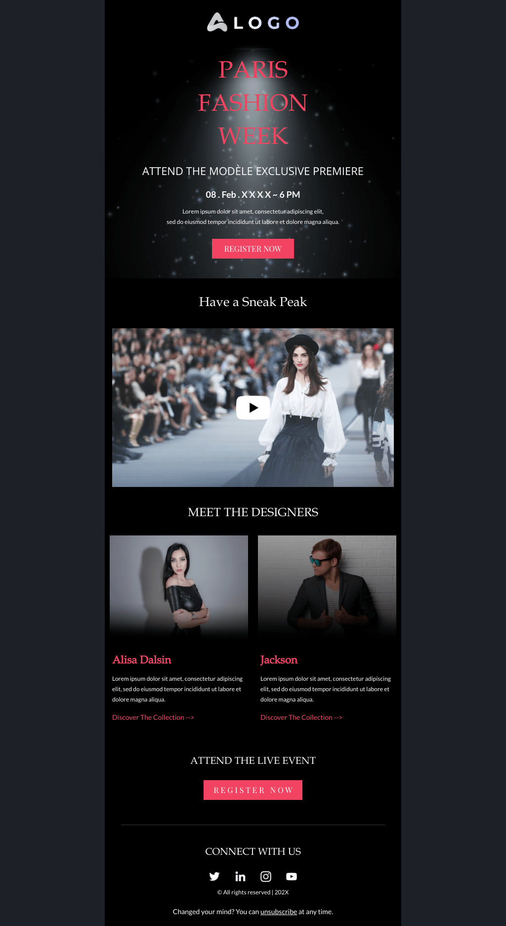 Laravel Mail Template - Fashion Week