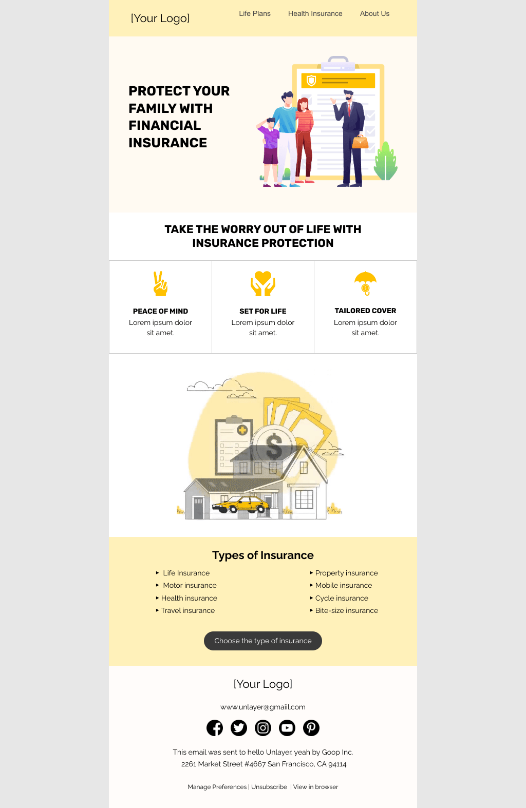 Laravel Mail Template - Father's Day Family Insurance