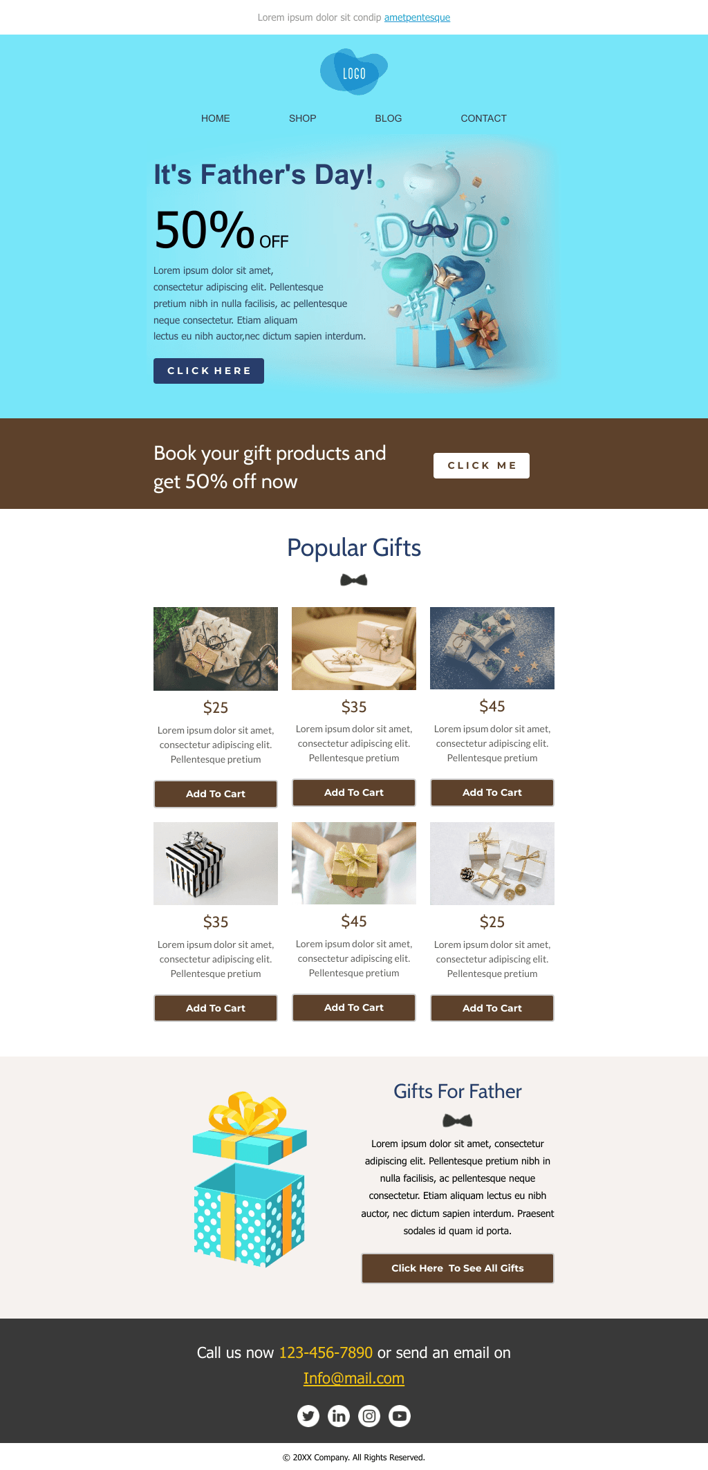 Laravel Mail Template - Father’s Day Gifts Sale