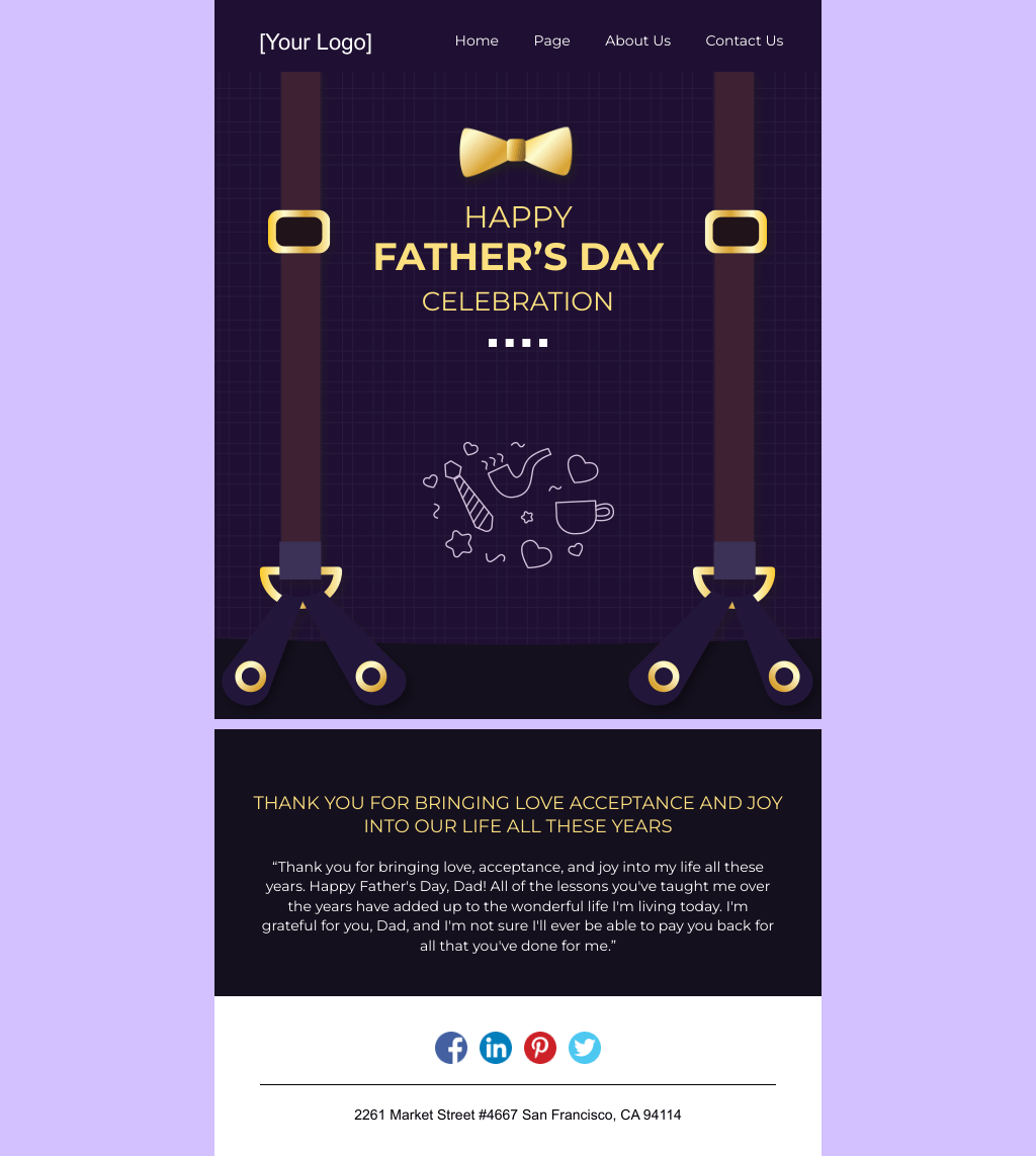 Laravel Mail Template - Father's Day Message