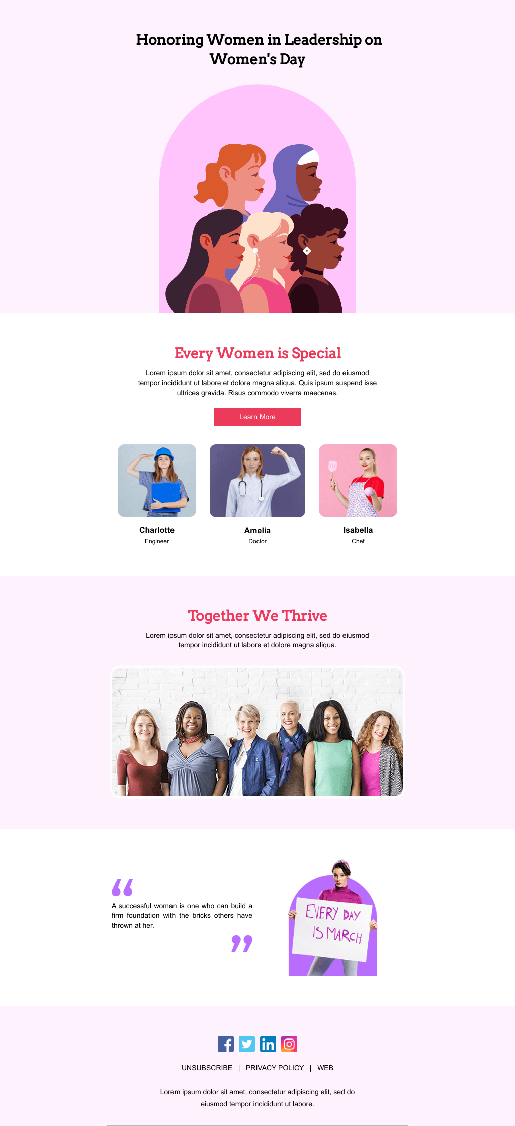Laravel Mail Template - Female Leadership