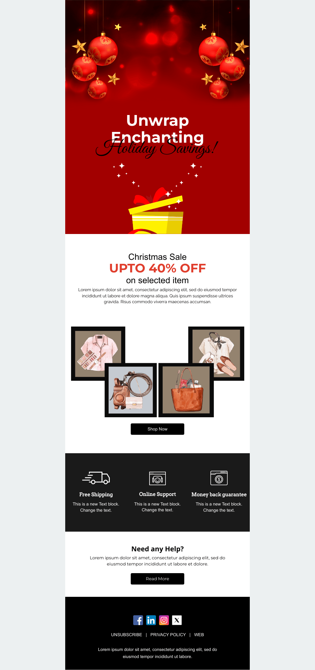 Laravel Mail Template - Festive Savings
