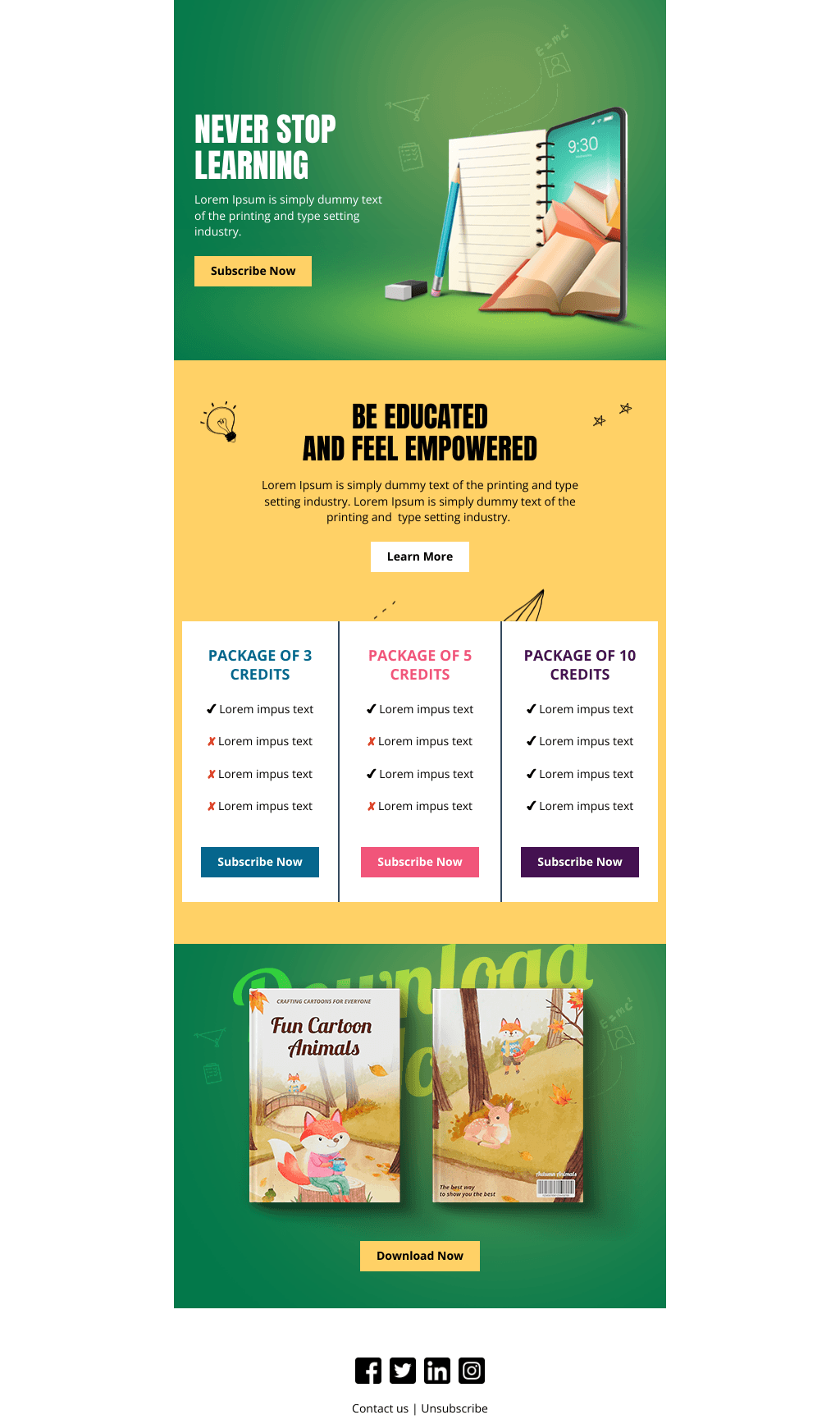 Laravel Mail Template - Finance Price List