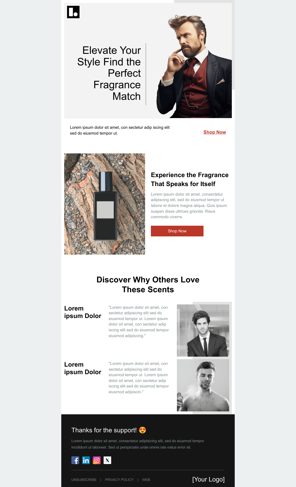 Laravel Mail Template - Find your Fragrance