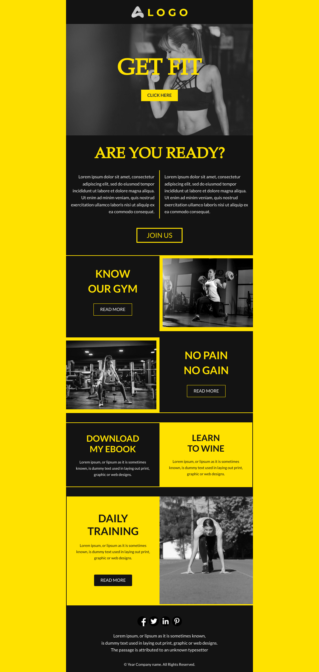 Laravel Mail Template - Gymnasium