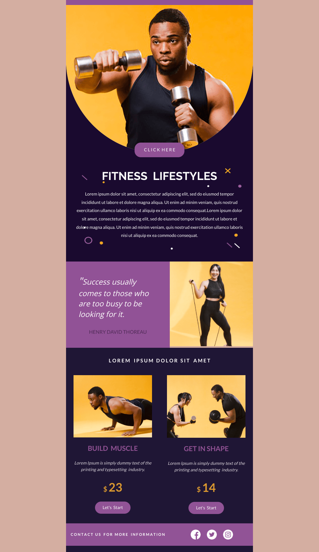 Laravel Mail Template - Fitness Lifestyle
