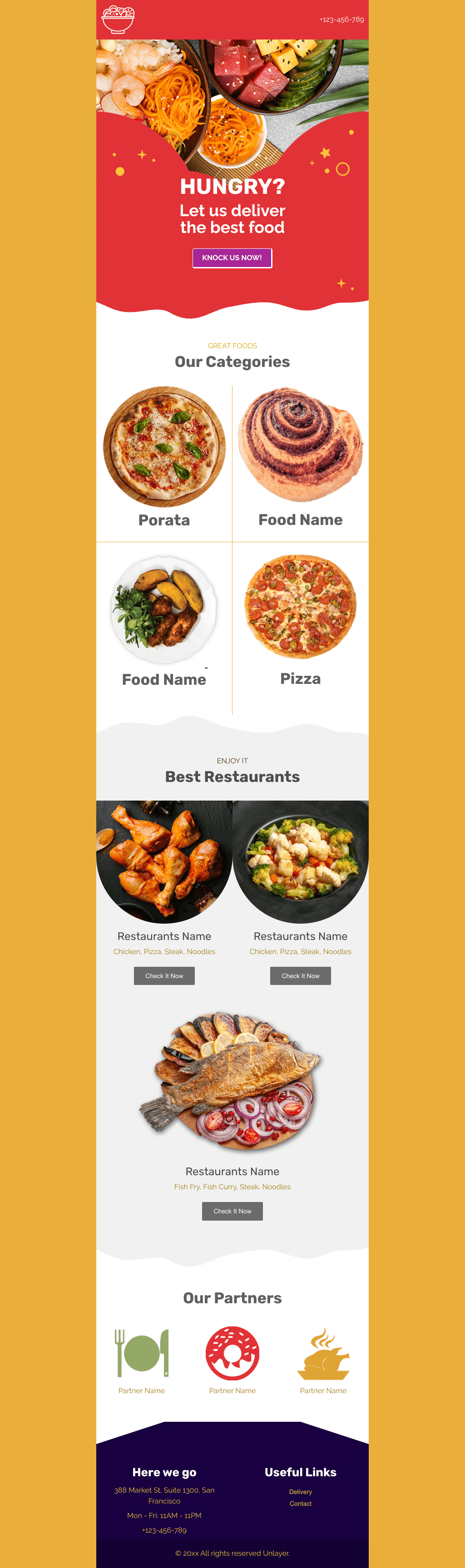 Laravel Mail Template - Food Delivery Service Promotion