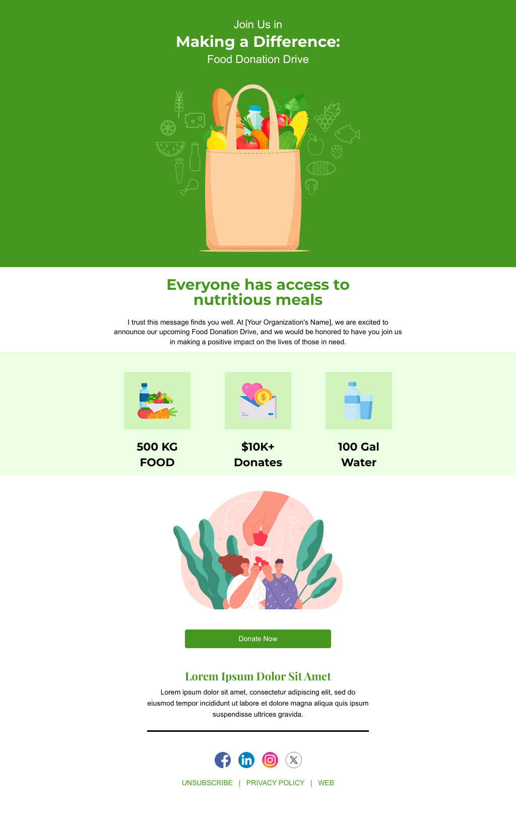 Laravel Mail Template - Food Donation