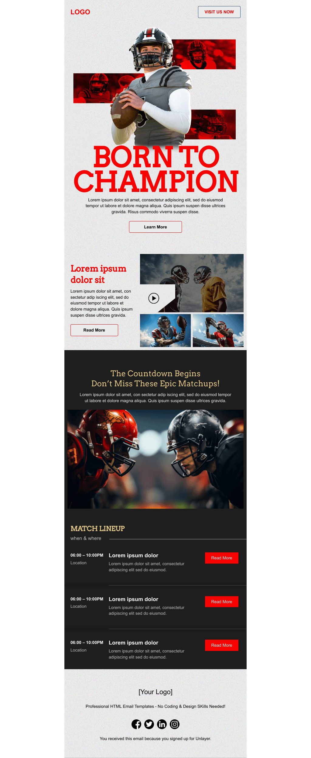 Laravel Mail Template - Football World