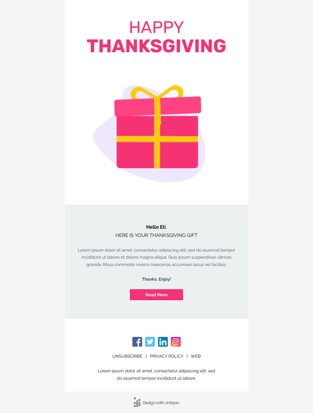 Laravel Mail Template - Free Gift
