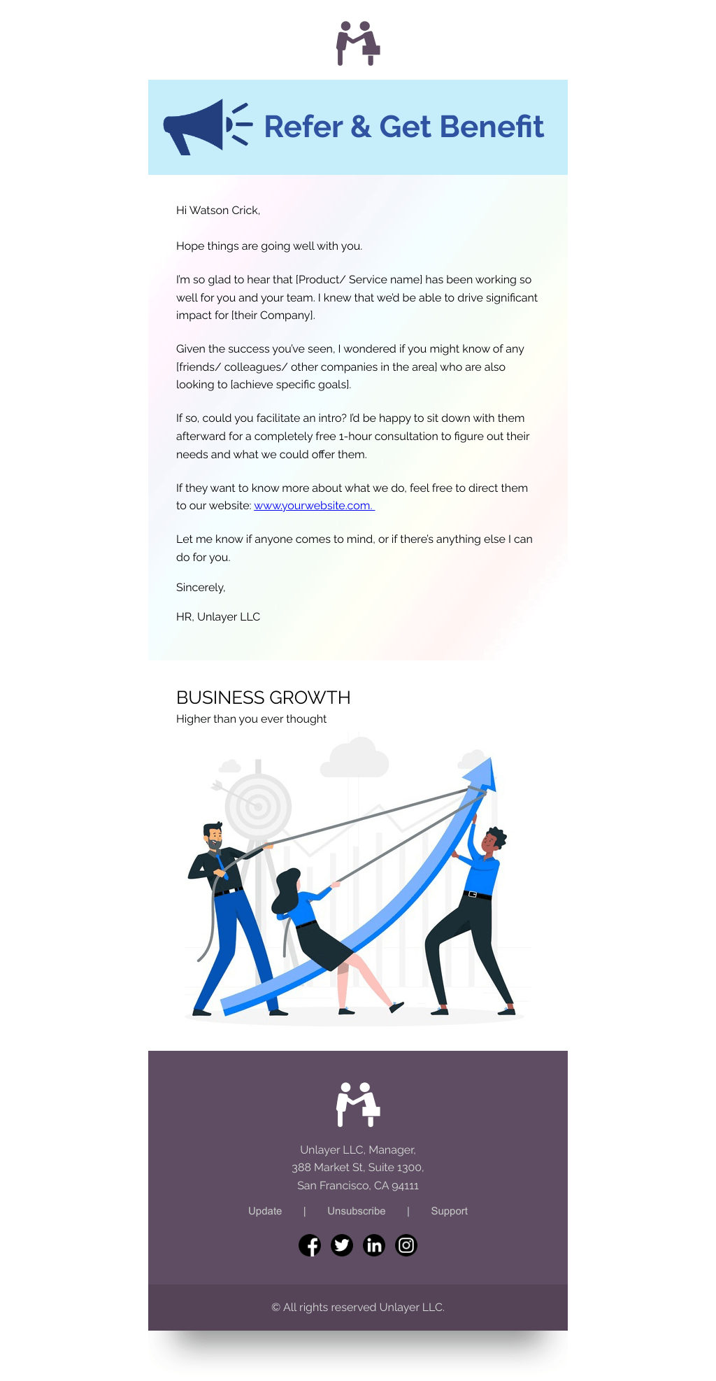 Laravel Mail Template - Generic Business Referral