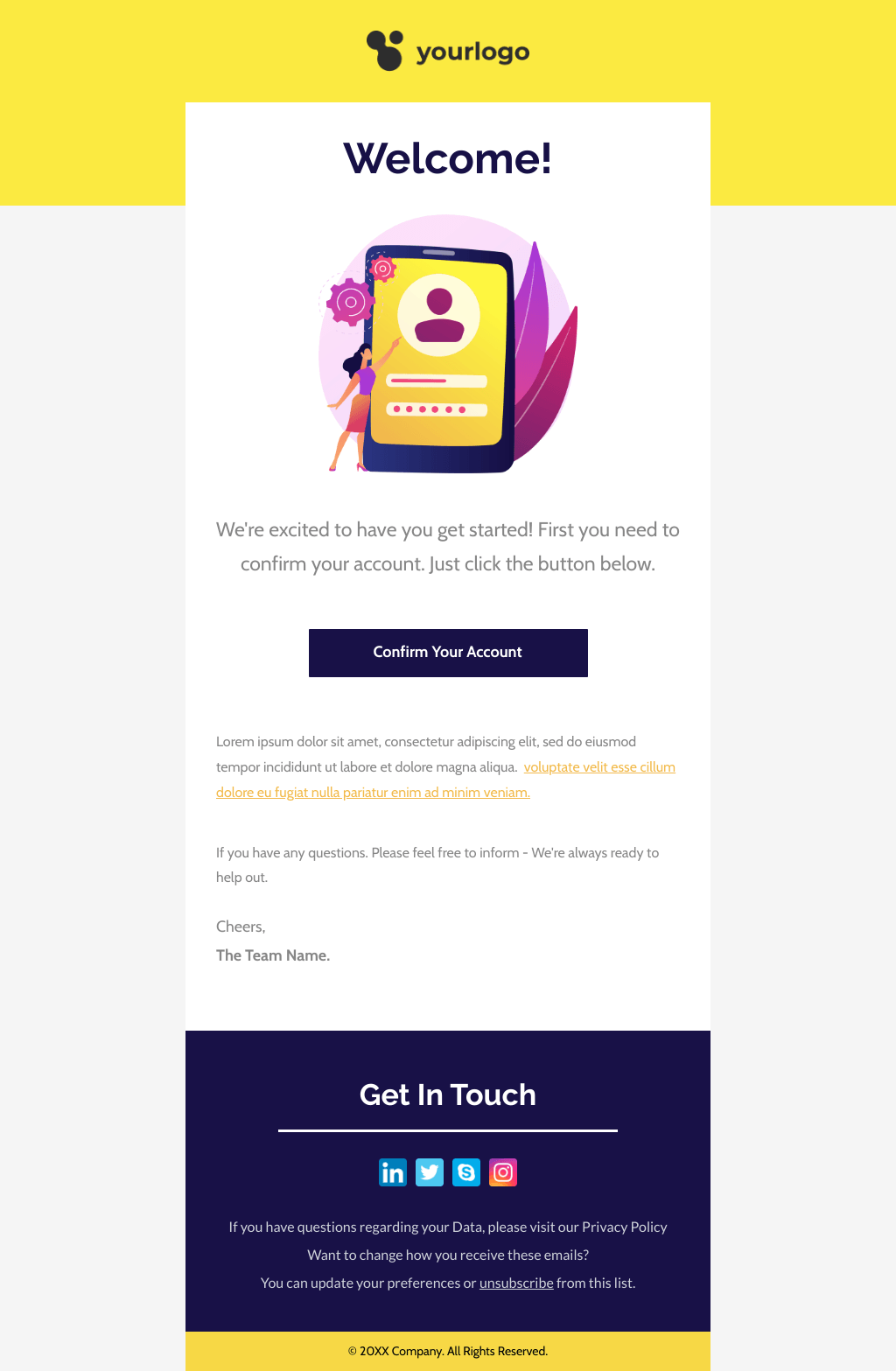 Laravel Mail Template - Generic Digital Account Verification