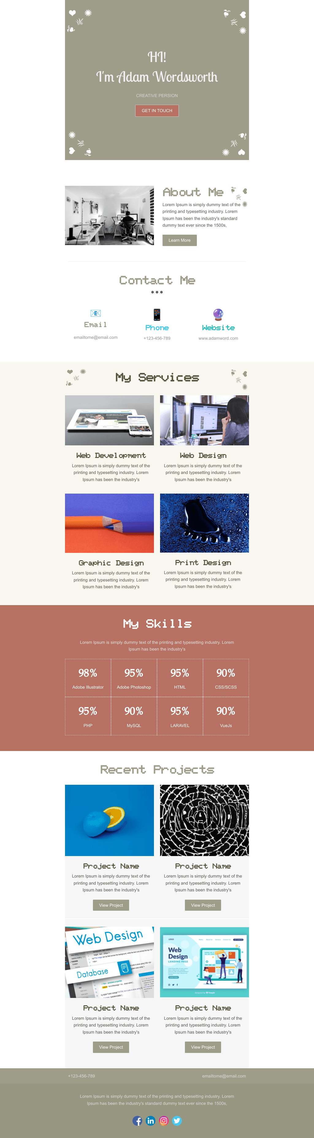 Laravel Mail Template - Generic Resume