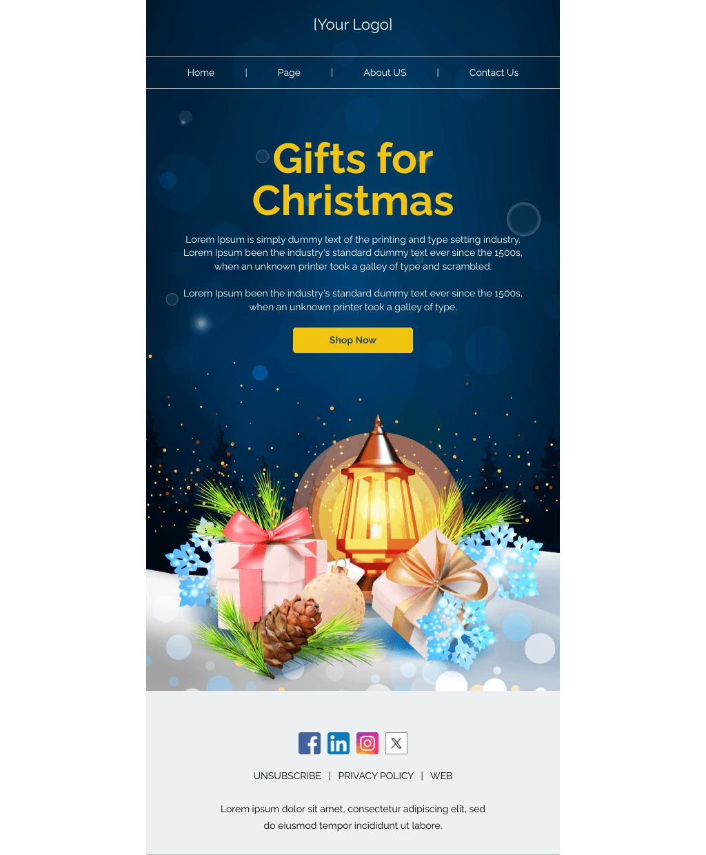 Laravel Mail Template - Gifts for Christmas
