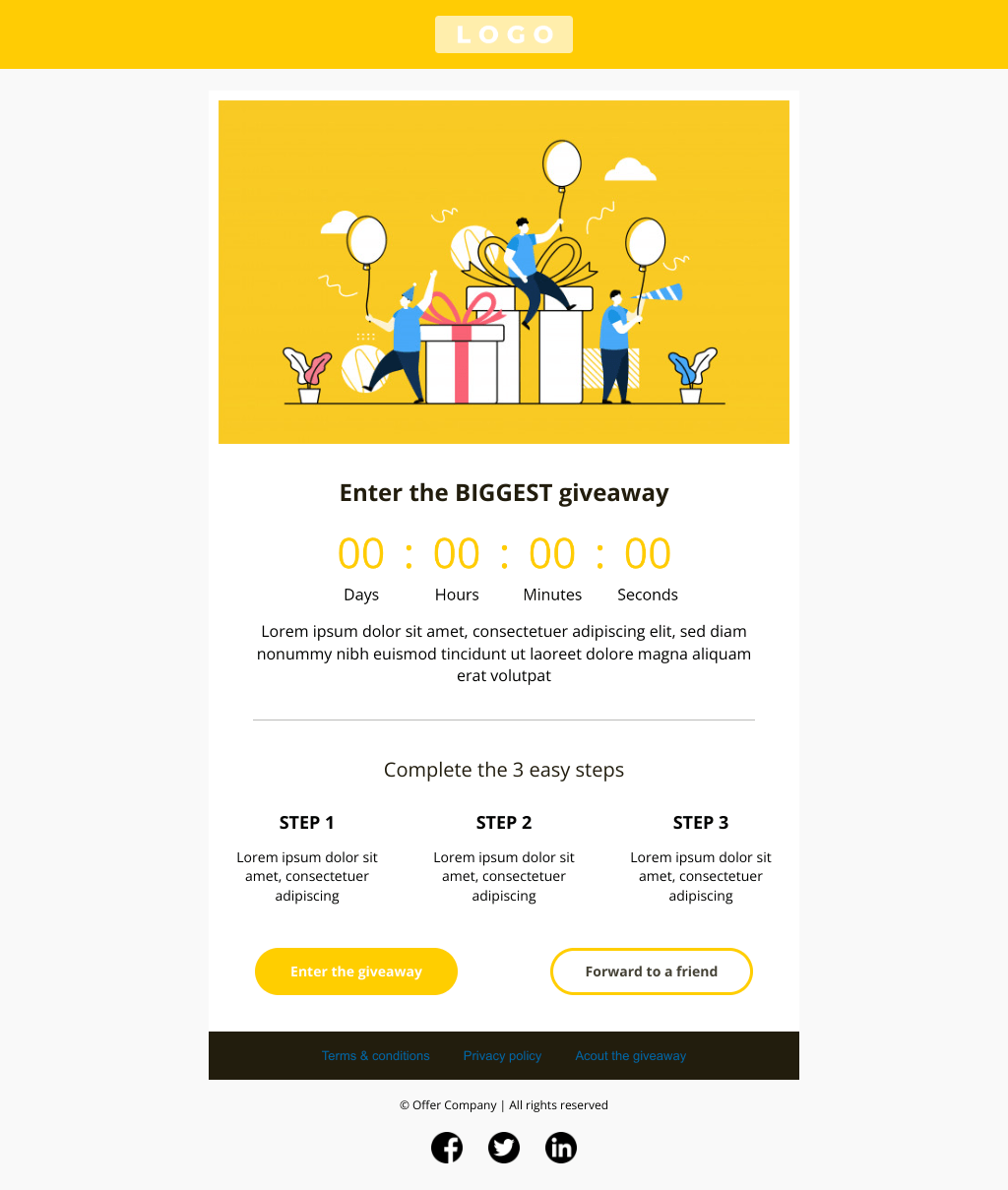 Laravel Mail Template - Giveaway Email
