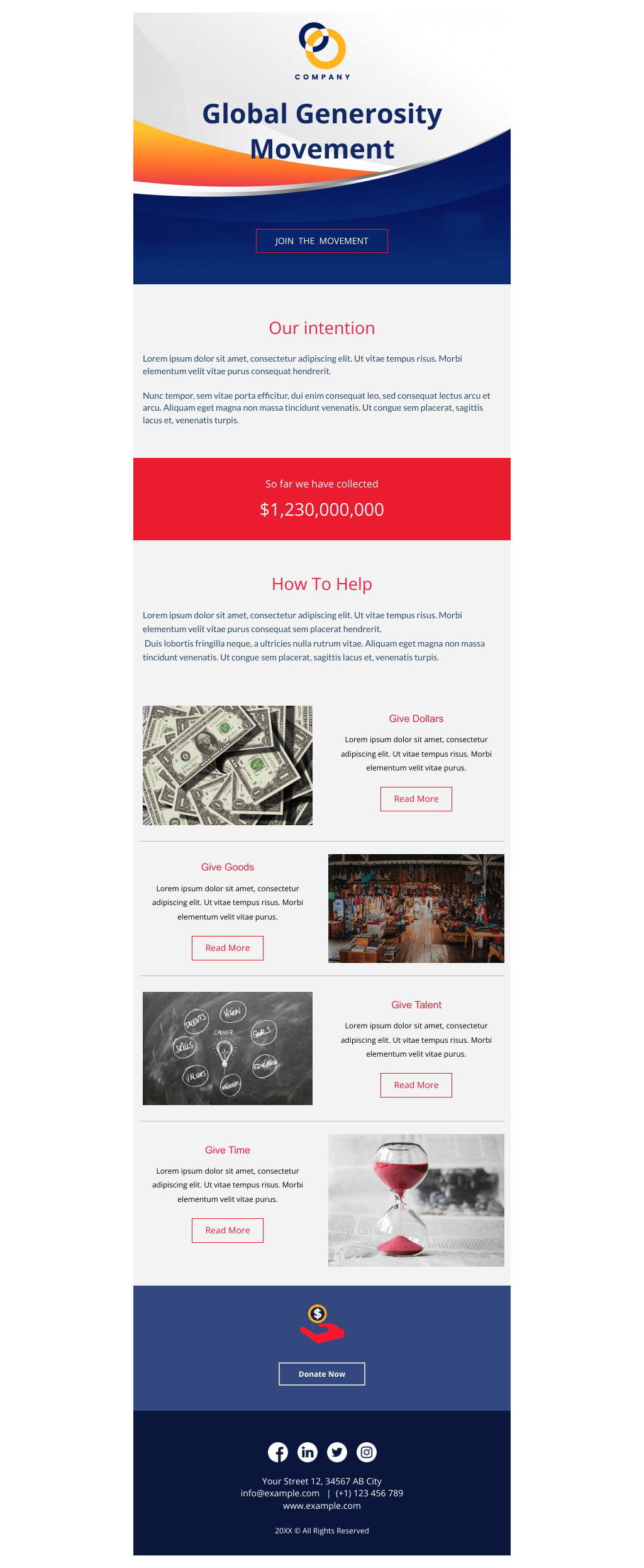 Laravel Mail Template - Global Generosity