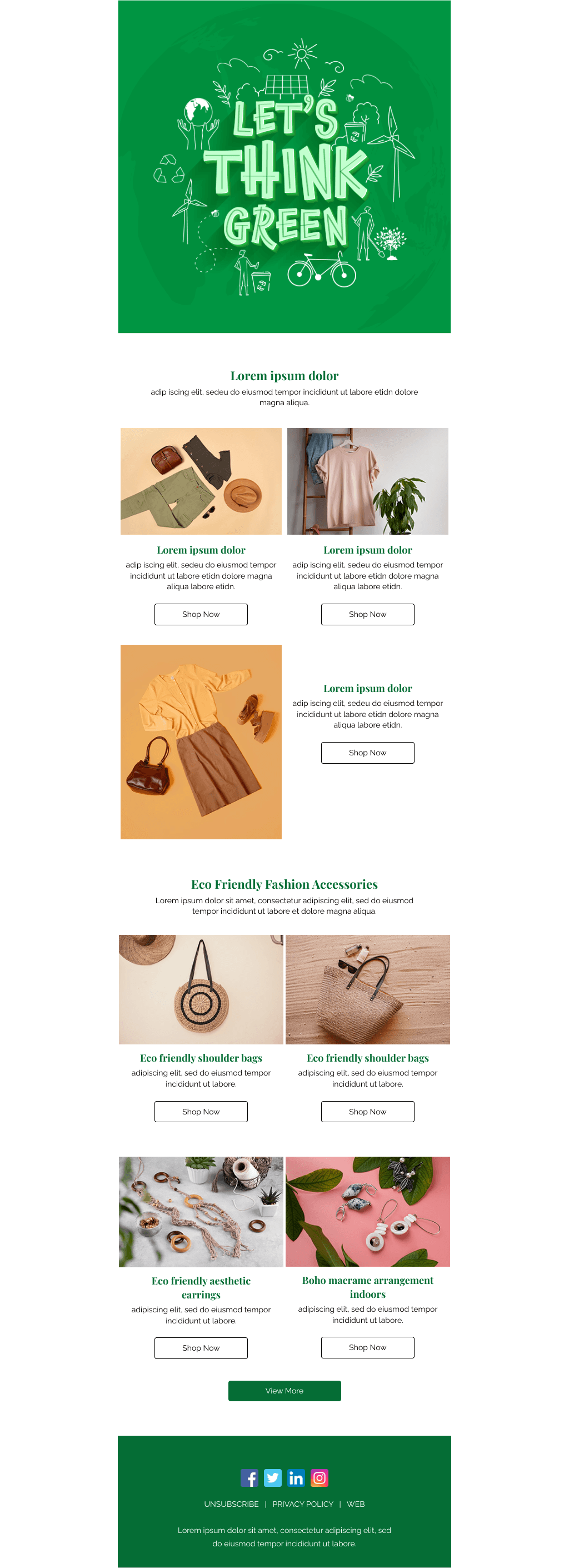 Laravel Mail Template - Go Green