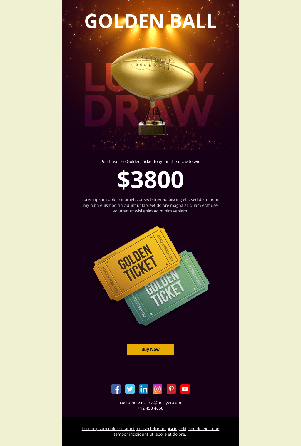 Laravel Mail Template - Golden Ball