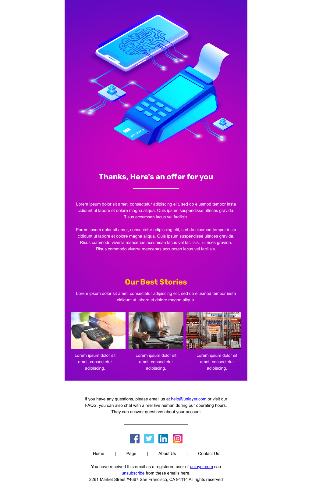 Laravel Mail Template - Grab your Discount