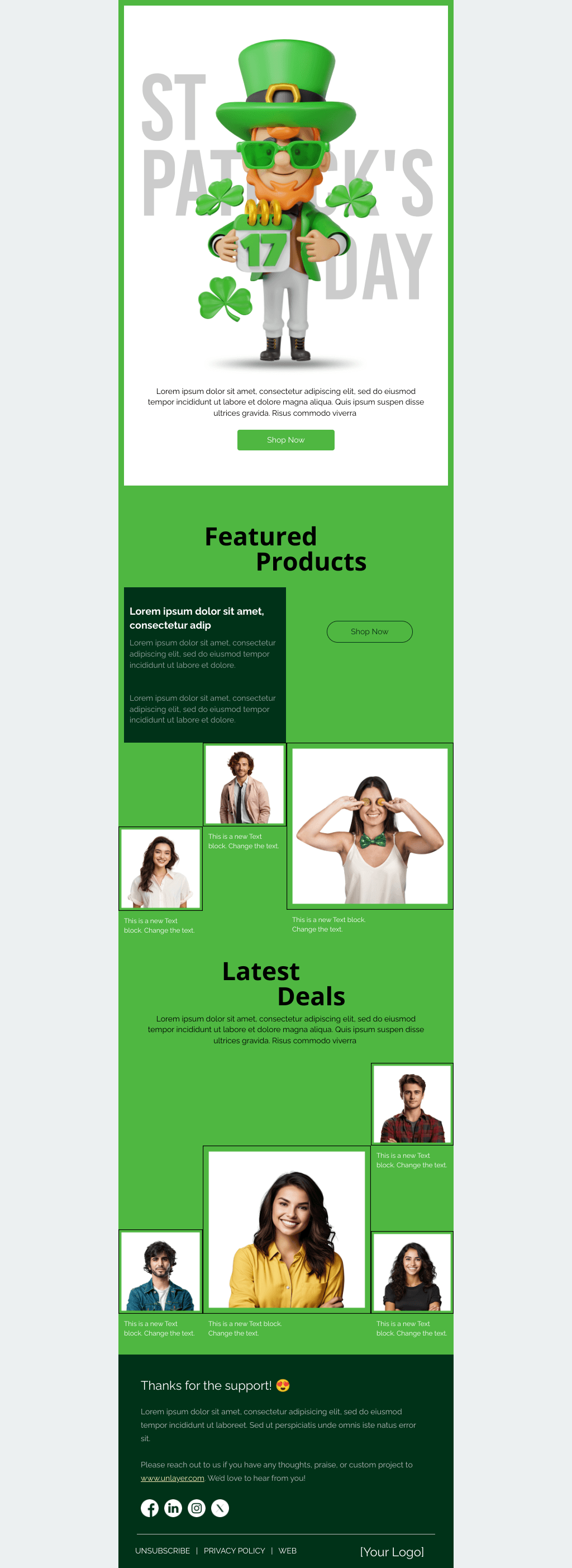 Laravel Mail Template - Green-themed Deals