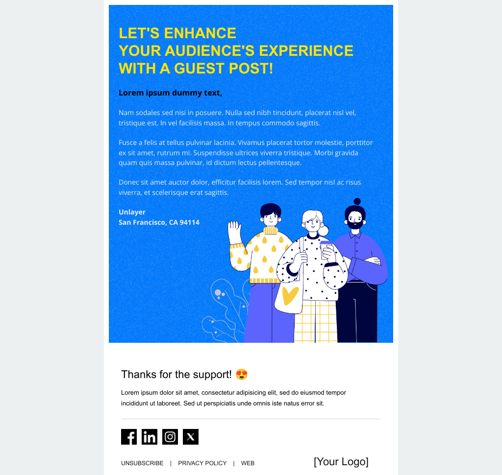 Laravel Mail Template - Guest Post Outreach