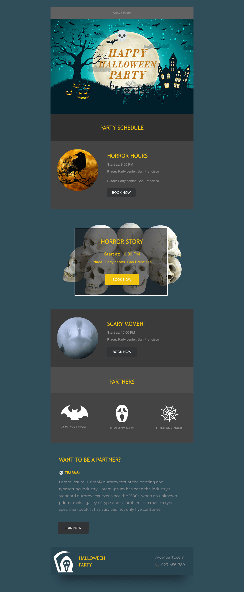 Laravel Mail Template - Halloween Celebration Announcement