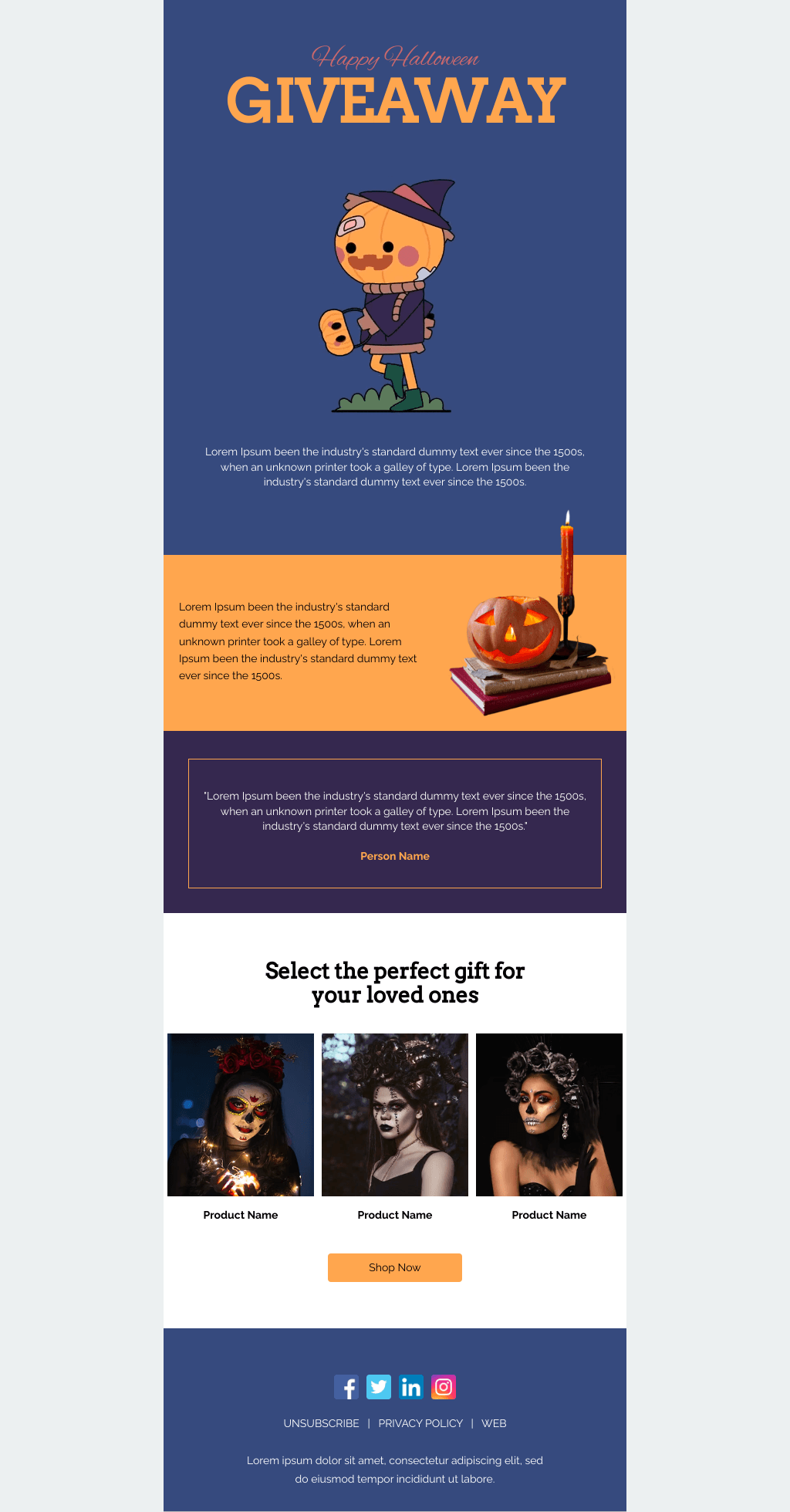 Laravel Mail Template - Halloween Giveaways