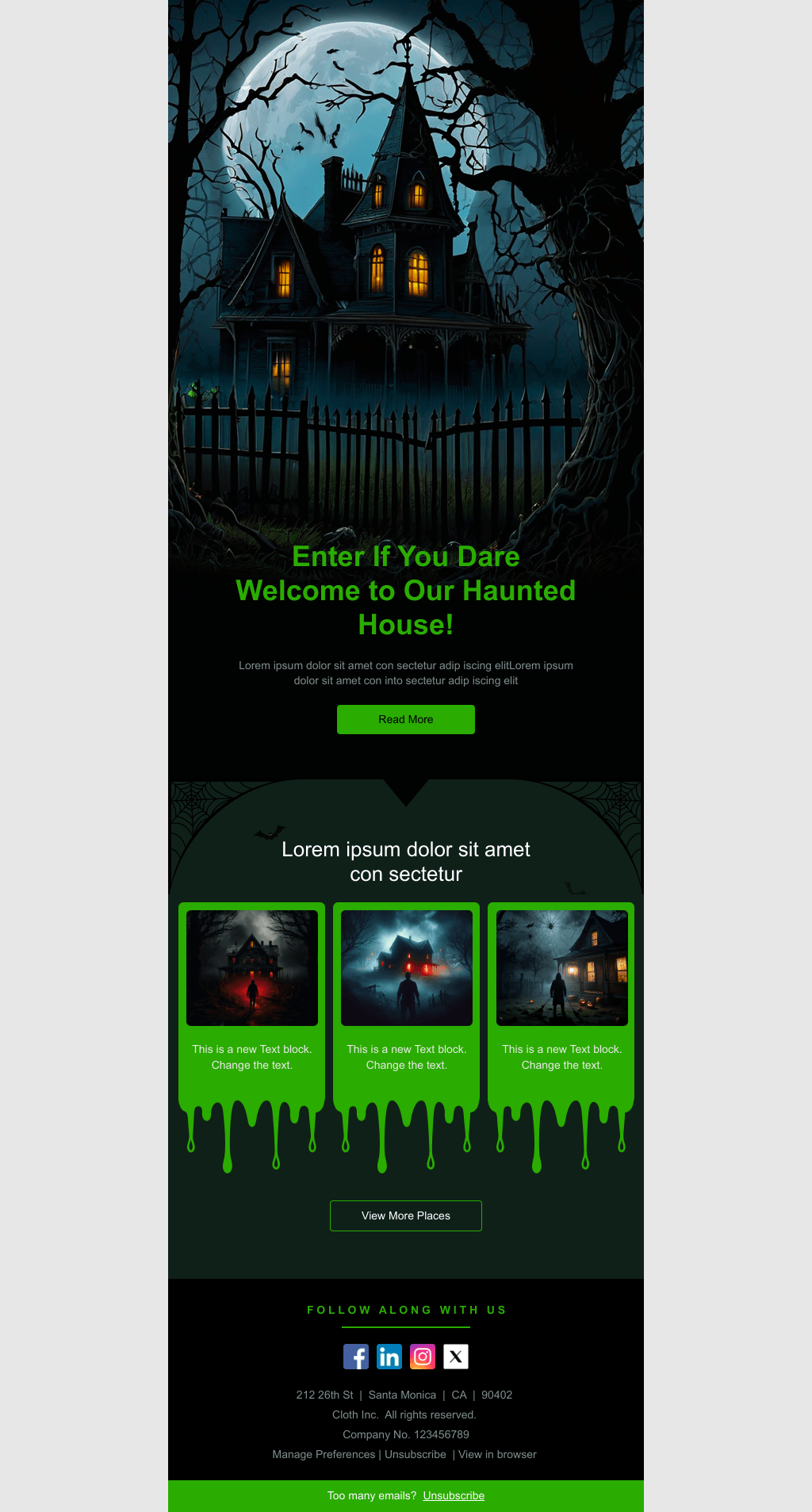 Laravel Mail Template - Halloween Haunted House