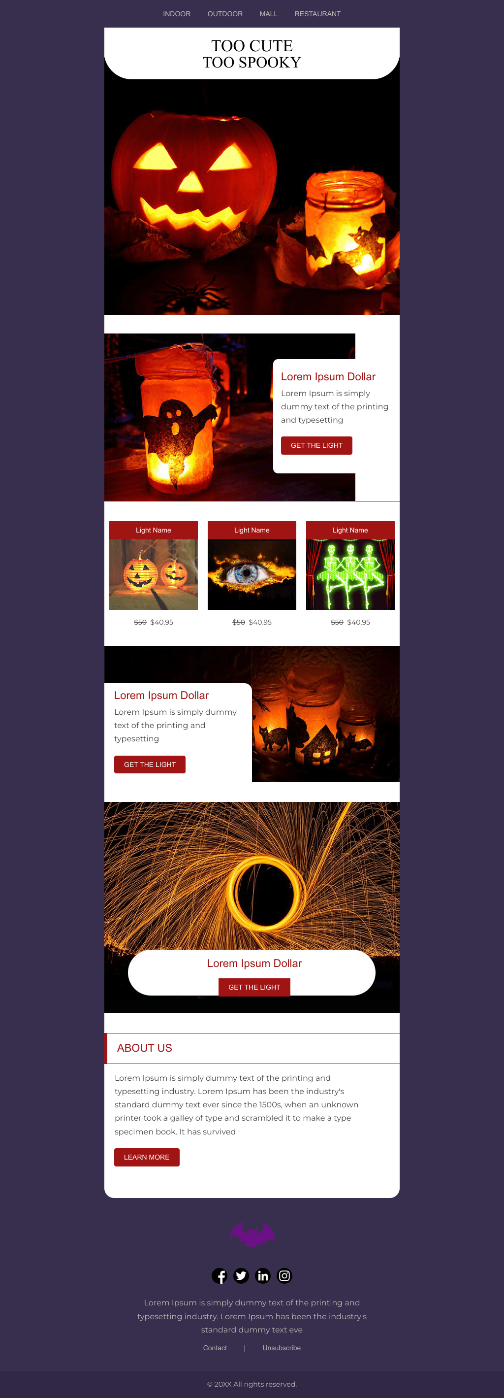 Laravel Mail Template - Halloween Lights Discount