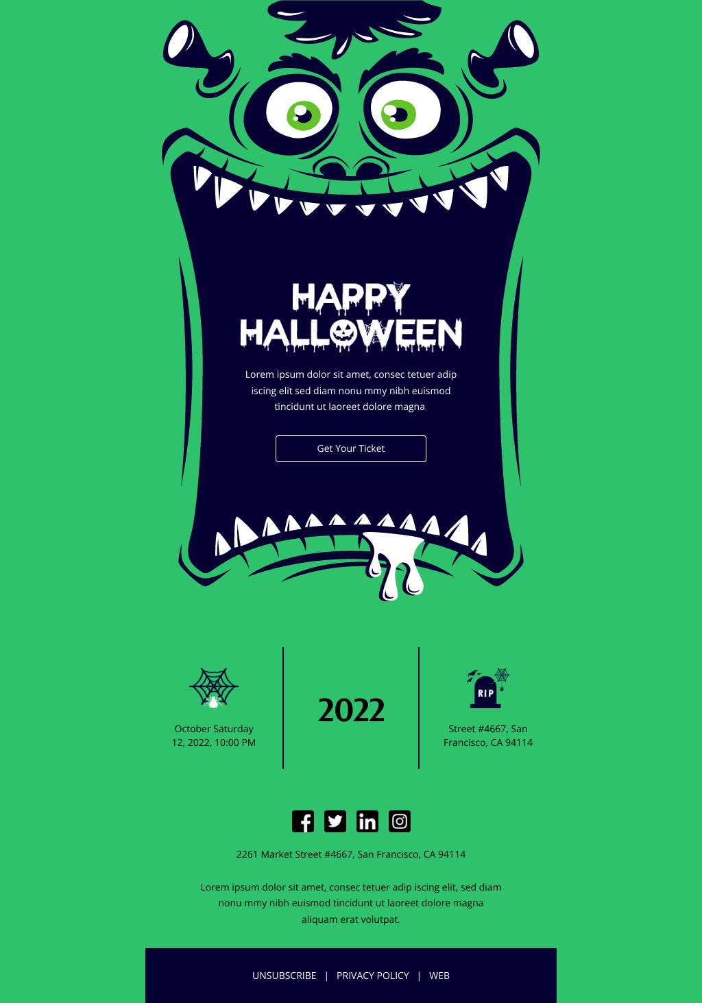 Laravel Mail Template - Halloween Night Party