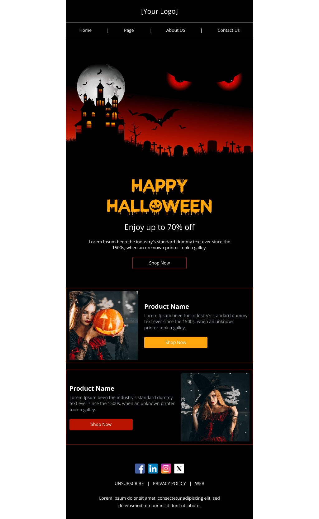 Laravel Mail Template - Halloween Offers