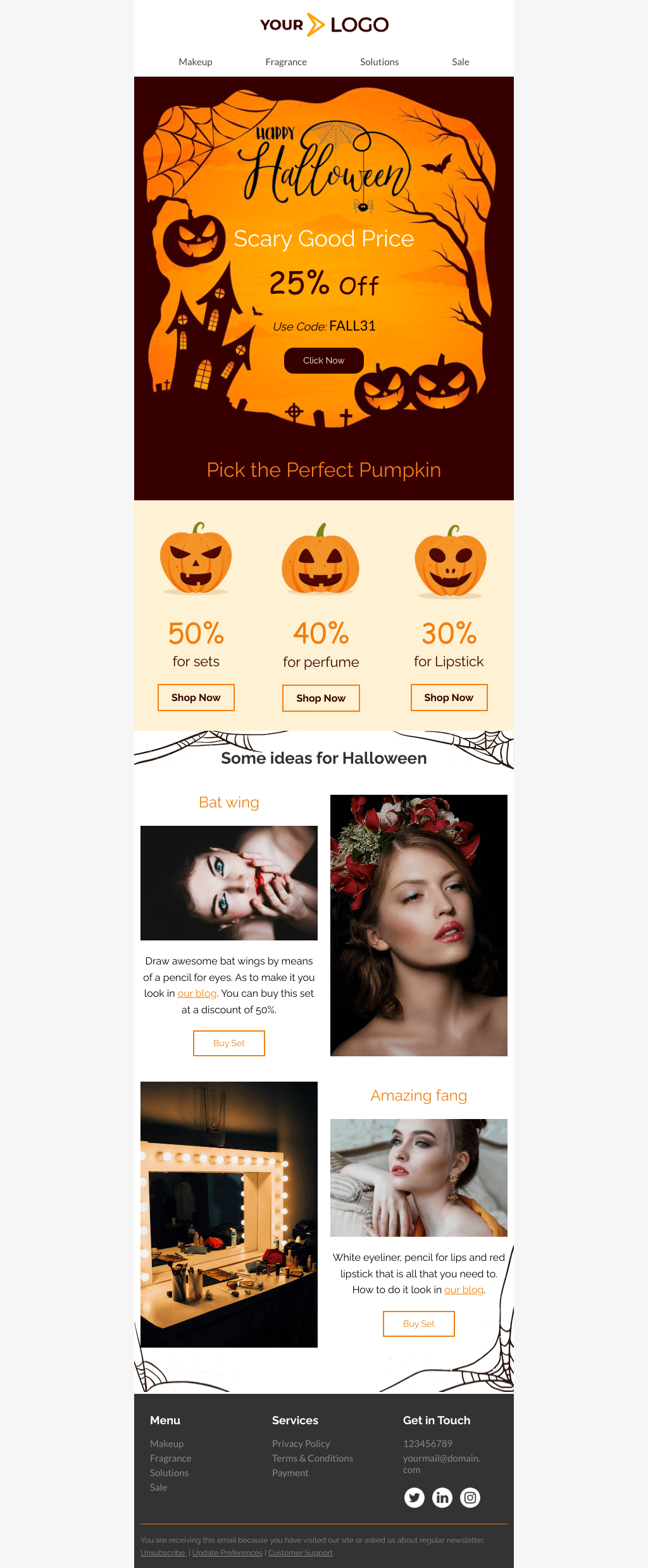 Laravel Mail Template - Halloween Sale