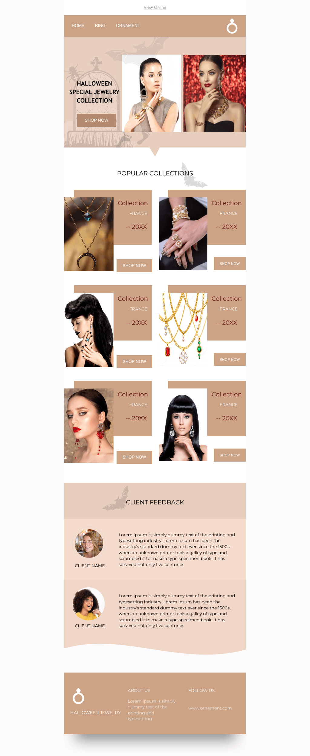 Laravel Mail Template - Halloween Special Jewellery Collection