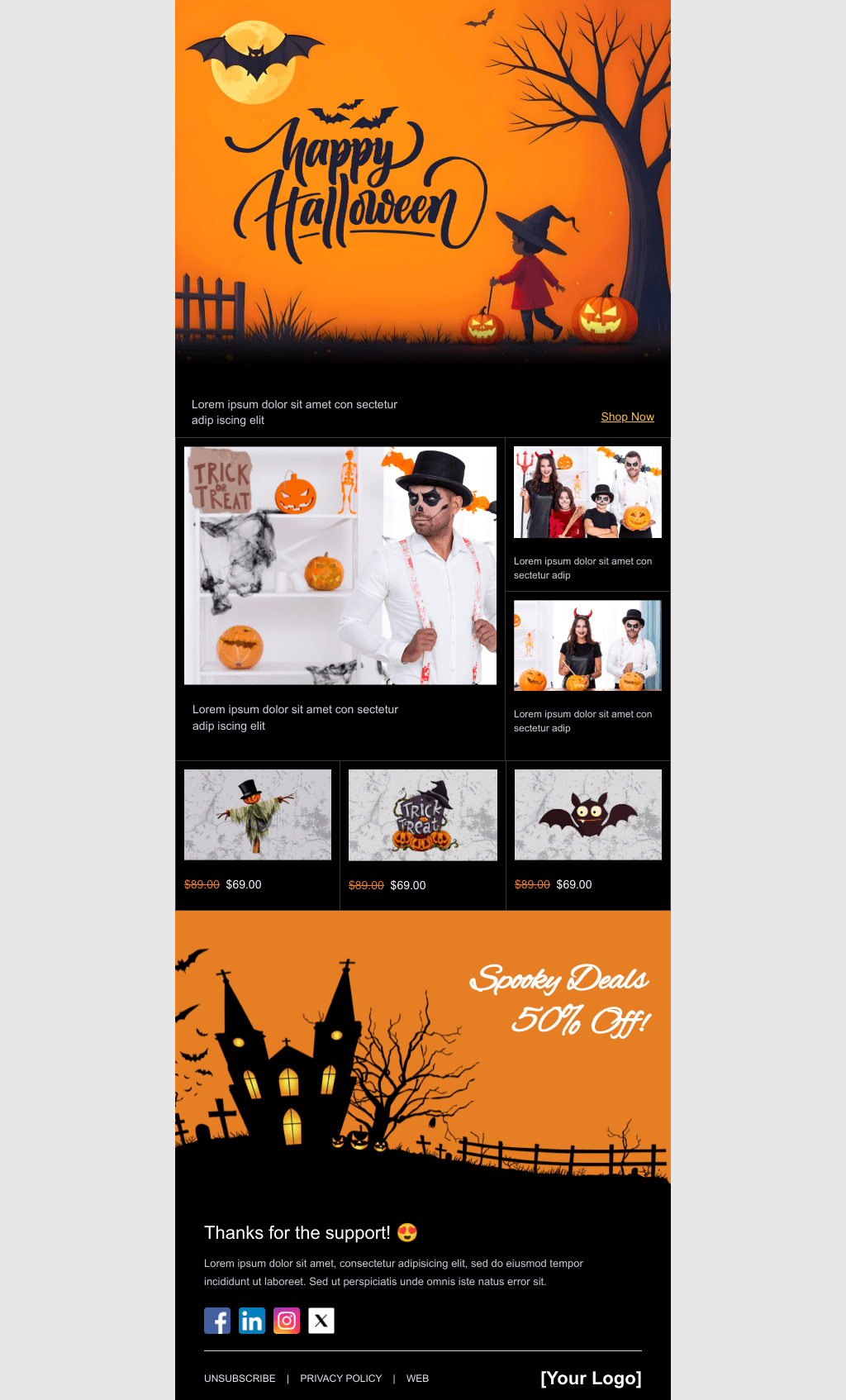 Laravel Mail Template - Halloween Store