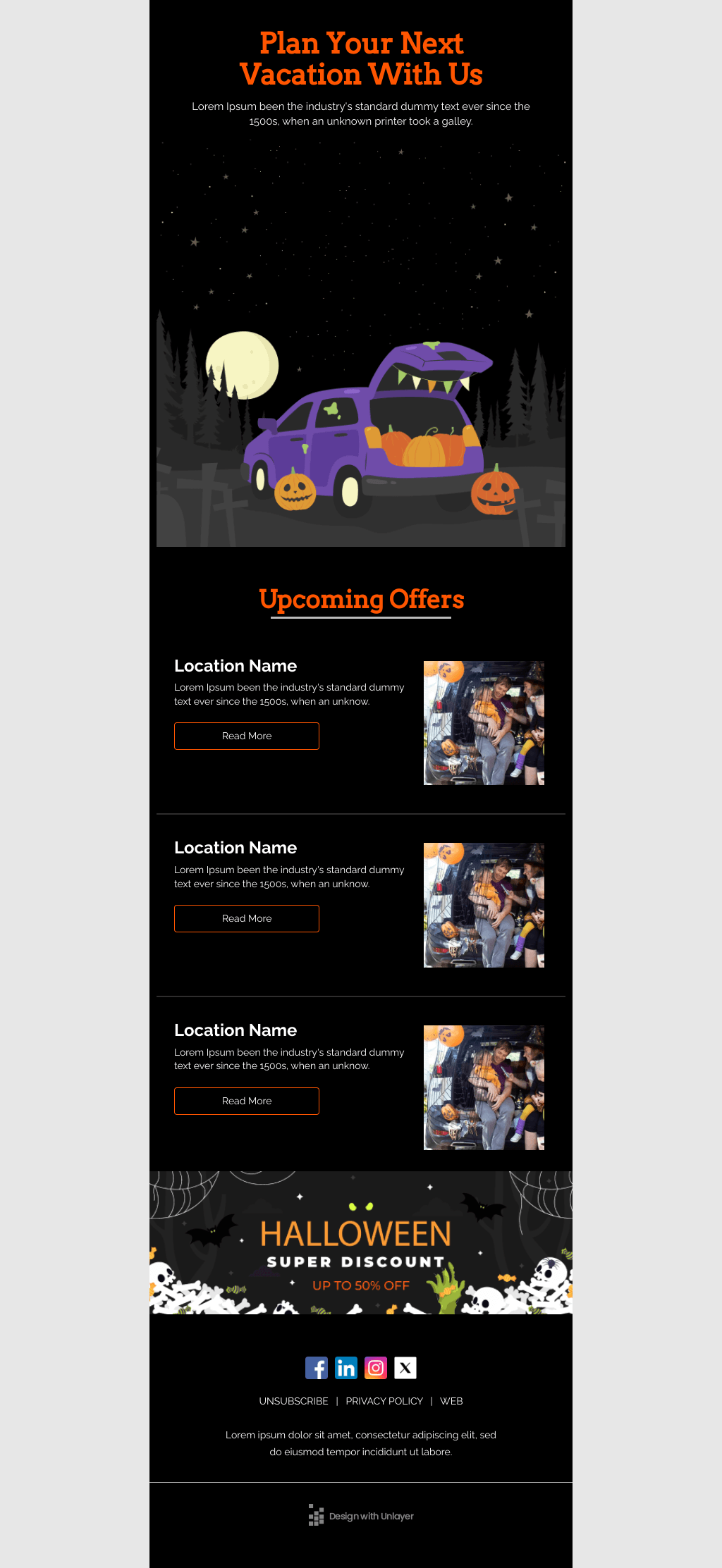 Laravel Mail Template - Halloween Travel Discount