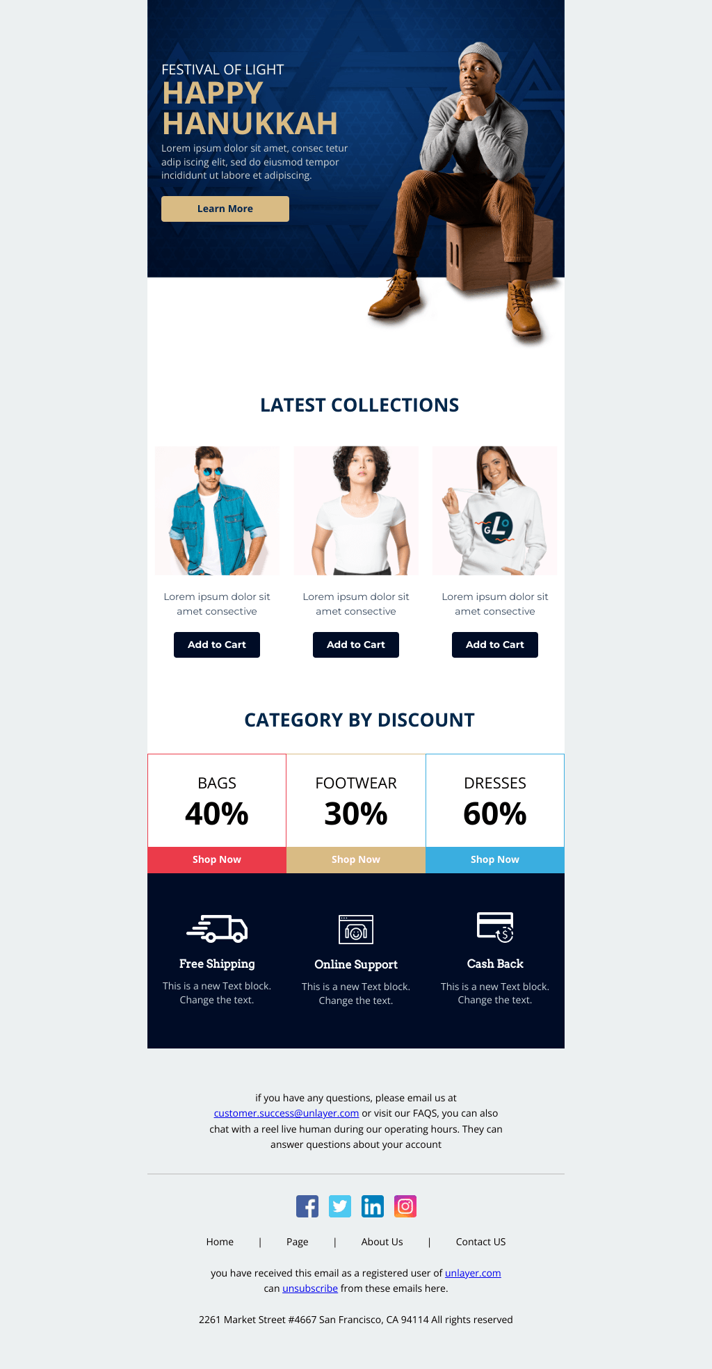 Laravel Mail Template - Hanukkah Sale