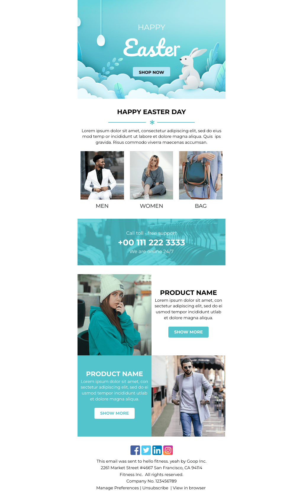 Laravel Mail Template - Happy Easter Day