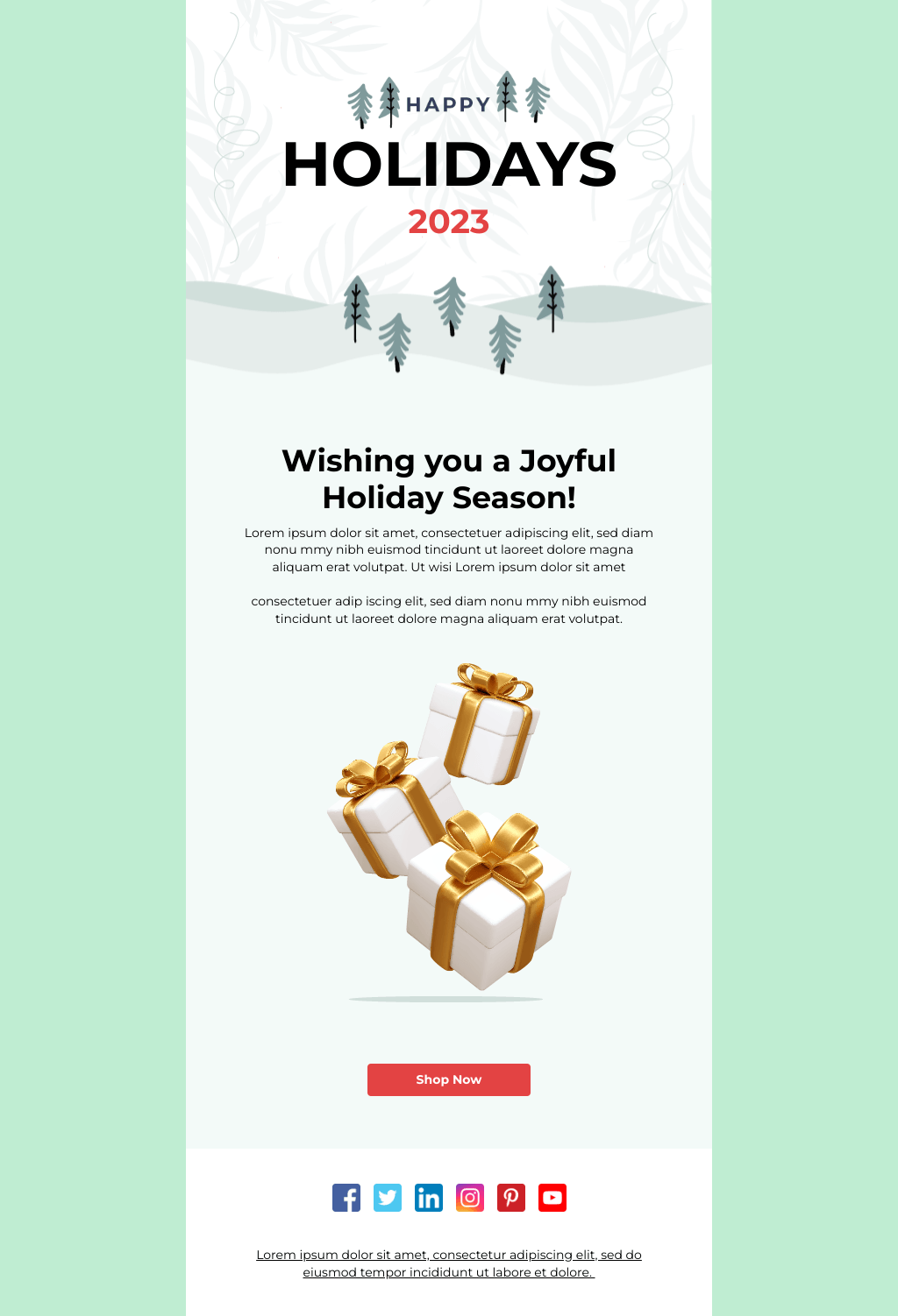 Laravel Mail Template - Happy Holidays