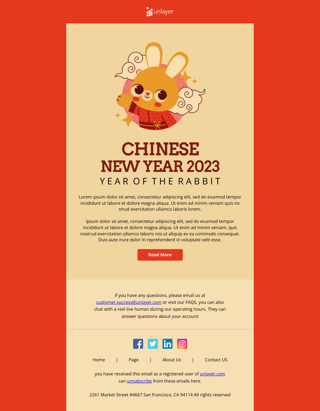 Laravel Mail Template - Happy Lunar New Year