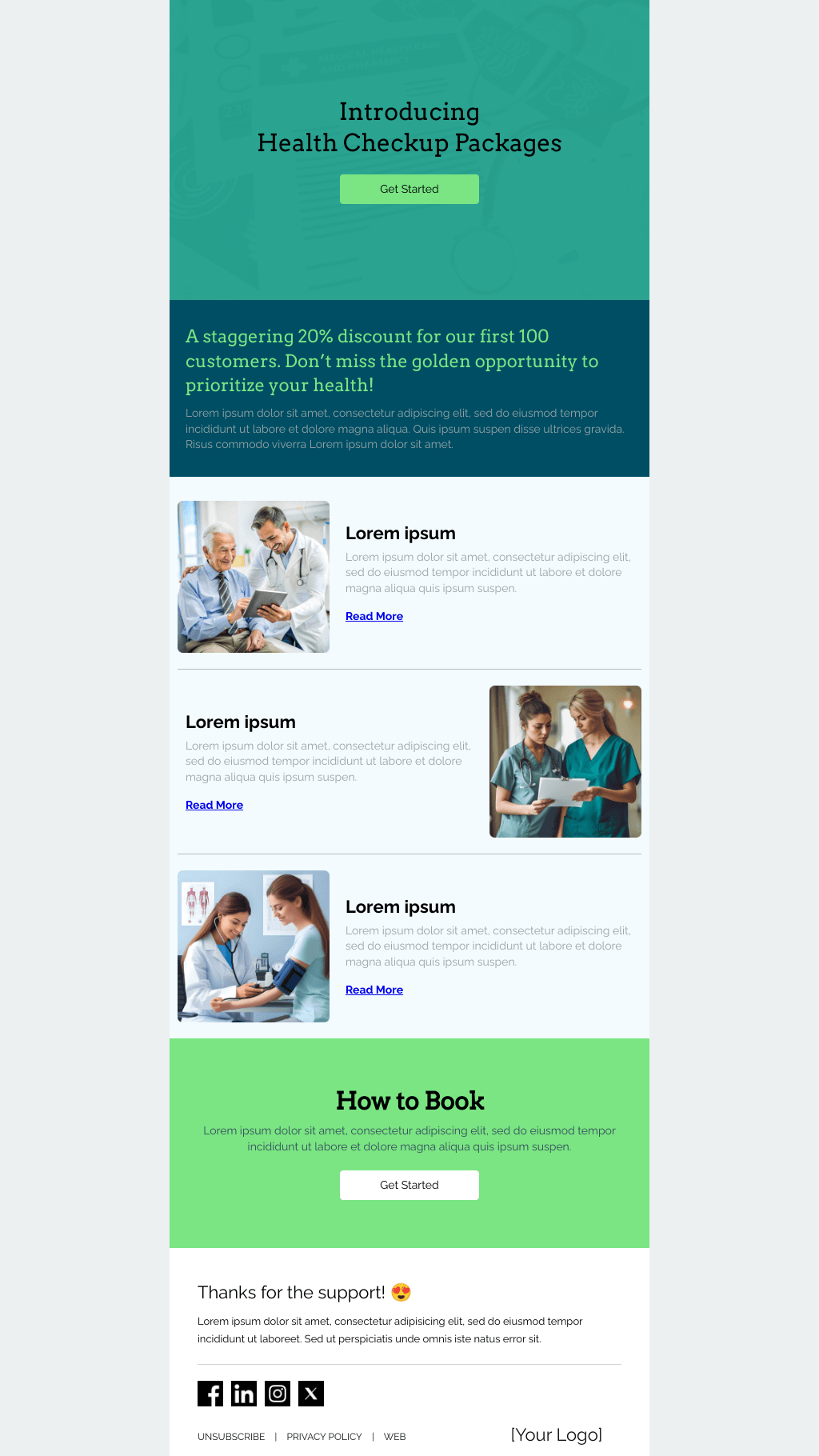 Laravel Mail Template - Health Checkup Packages
